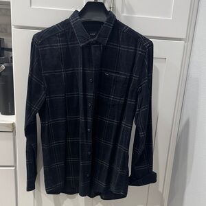 RVCA Corduroy Checkered Long Sleeve Shirt